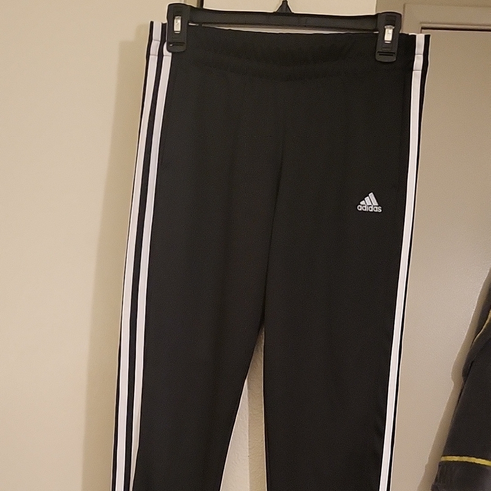 Adidas Women Black Joggers with Iconic Stripes NEW NO TAG